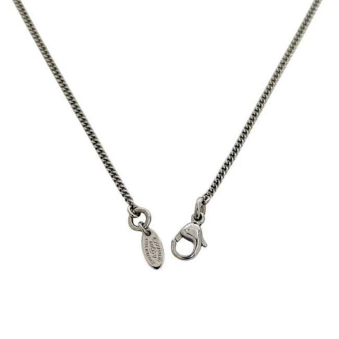 CC Logo Pendant Necklace Silver-Tone Metal
