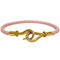 Bracelet Leather and Metal Pink