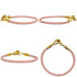 Bracelet Leather and Metal Pink