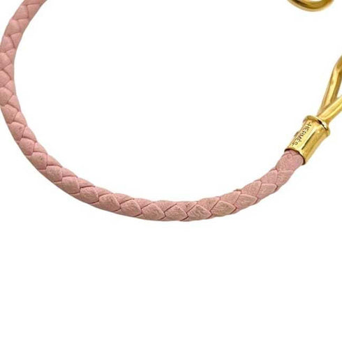 Bracelet Leather and Metal Pink