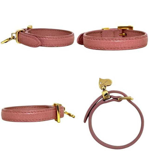 Charm Bracelet Leather Pink