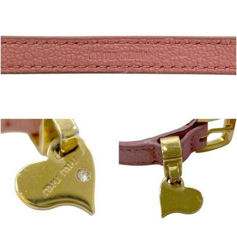 Charm Bracelet Leather Pink