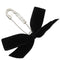 Brooch Velvet and Metal Black and Silver