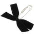 Brooch Velvet and Metal Black and Silver