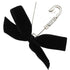 Brooch Velvet and Metal Black and Silver