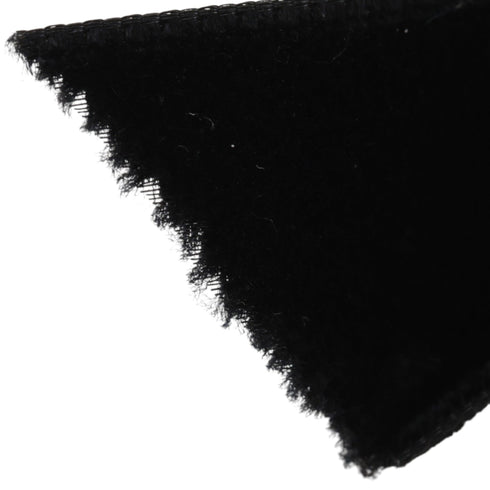 Brooch Velvet and Metal Black and Silver