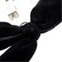 Brooch Velvet and Metal Black and Silver