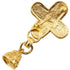 CC Logo Cross Brooch Metal