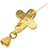 CC Logo Cross Brooch Metal