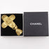 CC Logo Cross Brooch Metal