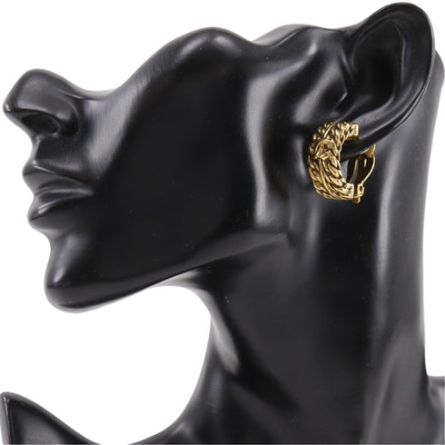 CC Logo Clip-On Earrings Metal Gold-Tone Metal