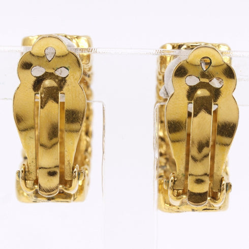 CC Logo Clip-On Earrings Metal Gold-Tone Metal