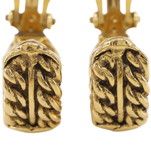CC Logo Clip-On Earrings Metal Gold-Tone Metal