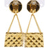 CC Logo Clip-On Earrings Metal Gold-Tone Metal