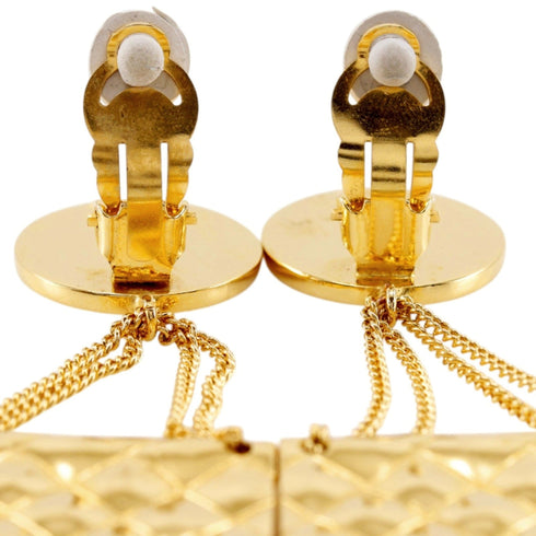 CC Logo Clip-On Earrings Metal Gold-Tone Metal