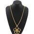 CC Logo Turnlock Flower Pendant Necklace Metal