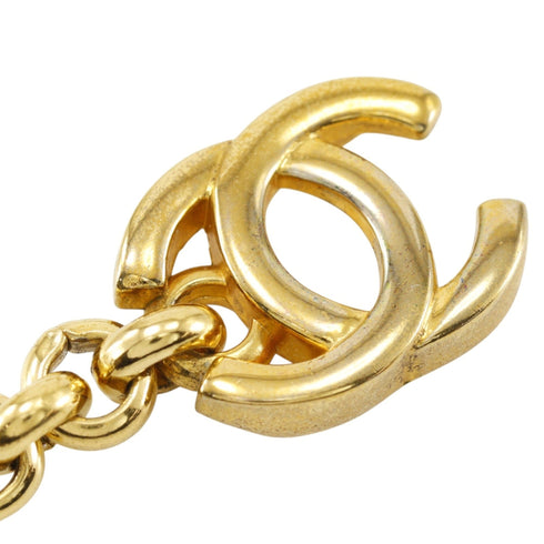 CC Logo Turnlock Flower Pendant Necklace Metal