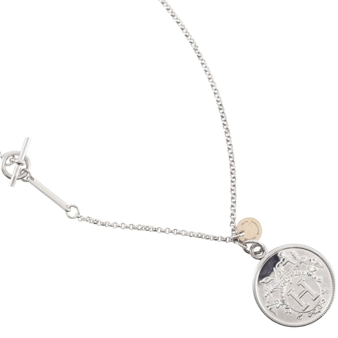 Pendant Necklace Sterling Silver and 18K Yellow Gold