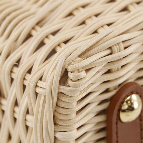 Capucines Bag Wicker with Leather BB