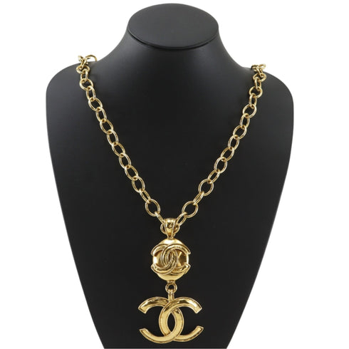 CC Logo Pendant Necklace Metal