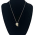 Vintage Leaf Motif Pendant Necklace Sterling Silver and 18K Yellow Gold