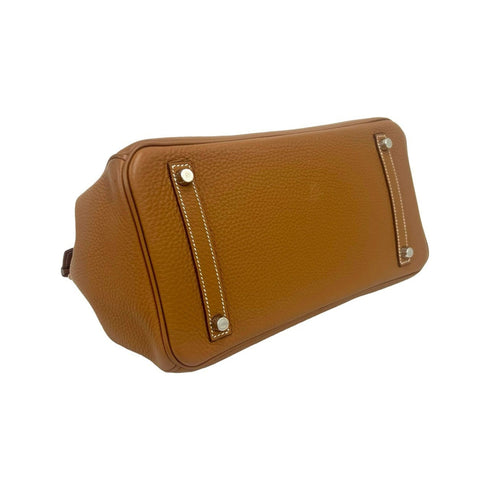 Birkin Handbag Brown Togo with Palladium Hardware 30