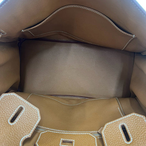 Birkin Handbag Brown Togo with Palladium Hardware 30