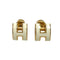 Pop H Earrings Gold-Tone Metal