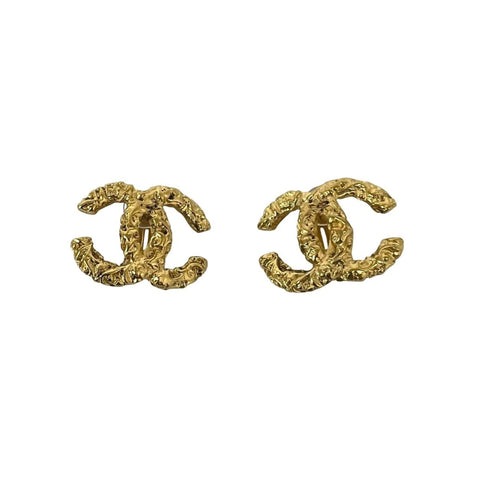 CC Logo Clip-On Earrings Metal Gold-Tone Metal