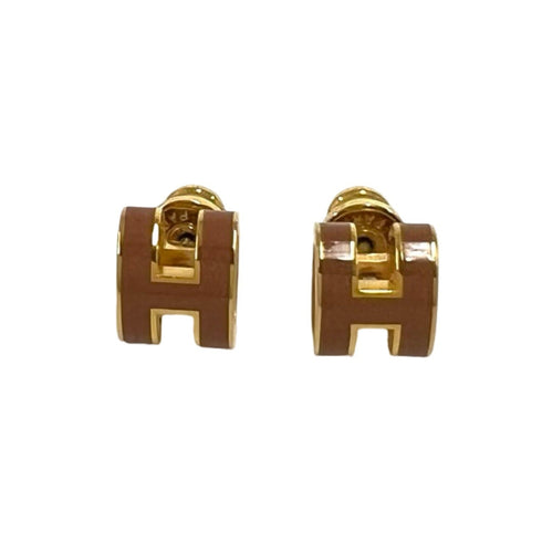Pop H Earrings Gold-Tone Metal Gold-Tone Metal