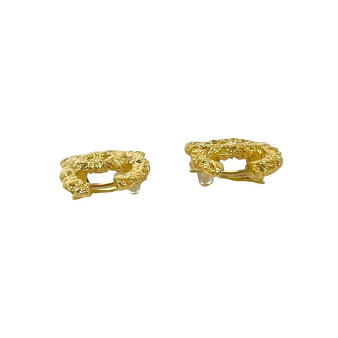 CC Logo Clip-On Earrings Metal Gold-Tone Metal
