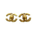 CC Logo Clip-On Earrings Metal Gold-Tone Metal