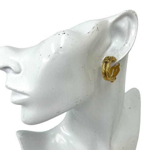 CC Logo Earrings Metal Gold-Tone Metal