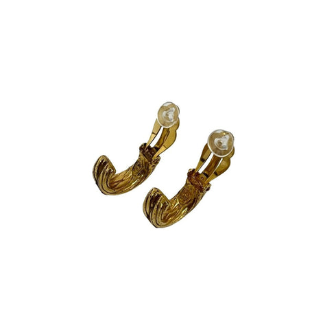 CC Logo Earrings Metal Gold-Tone Metal
