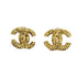 CC Logo Clip-On Earrings Metal Gold-Tone Metal