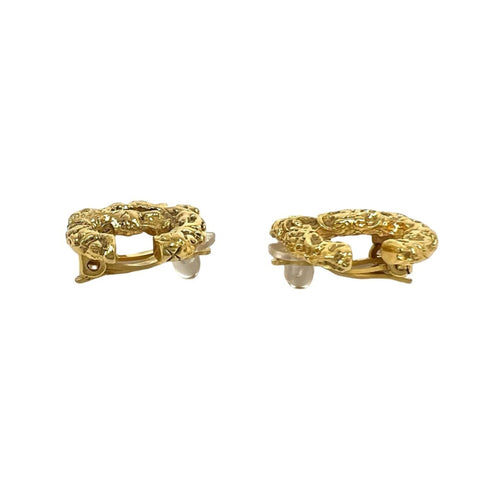CC Logo Clip-On Earrings Metal Gold-Tone Metal