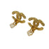CC Logo Clip-On Earrings Metal Gold-Tone Metal