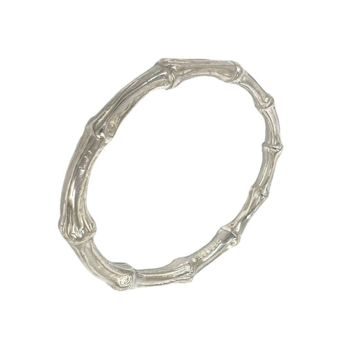 Vintage Bamboo Bangle Sterling Silver Bracelet