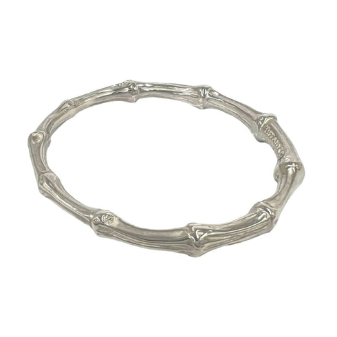 Vintage Bamboo Bangle Sterling Silver Bracelet
