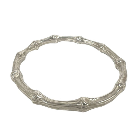 Vintage Bamboo Bangle Sterling Silver Bracelet