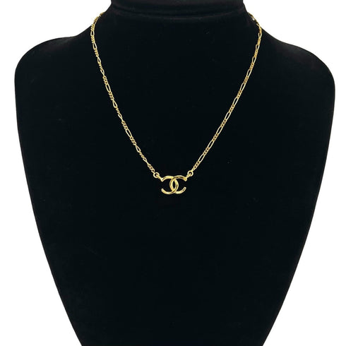 CC Logo Pendant Necklace Metal