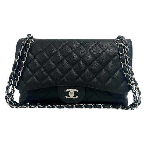 Classic Double Flap Bag Quilted Caviar Jumbo