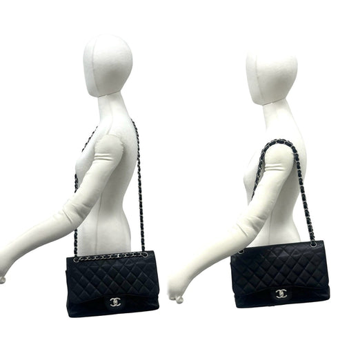 Classic Double Flap Bag Quilted Caviar Jumbo
