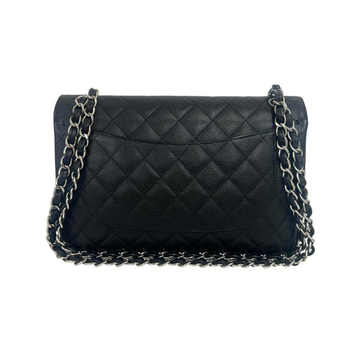 Classic Double Flap Bag Quilted Caviar Jumbo