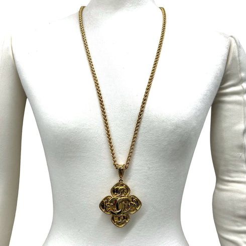 CC Logo Pendant Necklace Metal