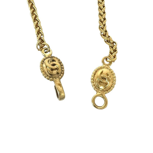 CC Logo Pendant Necklace Metal