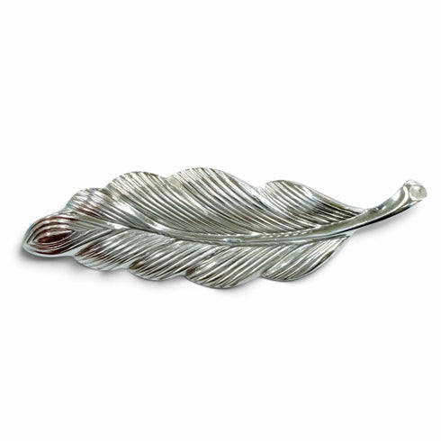 Vintage Feather Motif Brooch Sterling Silver
