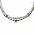Pearl Fusion Pendant Necklace Silver and White