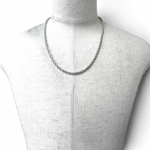 Pendant Necklace Twist Chain Sterling Silver