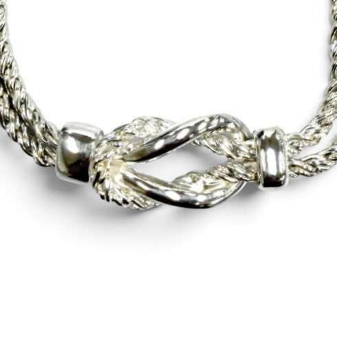 Center Knot Pendant Necklace Sterling Silver